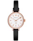 Marc By Marc Jacobs Women's Sally Black Leather Strap Watch 28mm Mbm1352