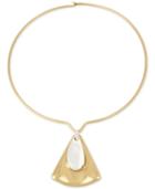 Robert Lee Morris Soho Two-tone Wire Sculptured Pendant Necklace