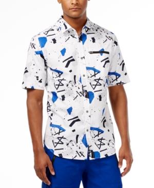 Sean John Men's Graffiti-print Short-sleeve Shirt