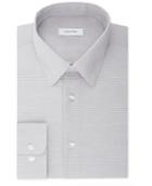 Calvin Klein Men's Classic Fit Non-iron Performance Gray Stripe Dress Shirt