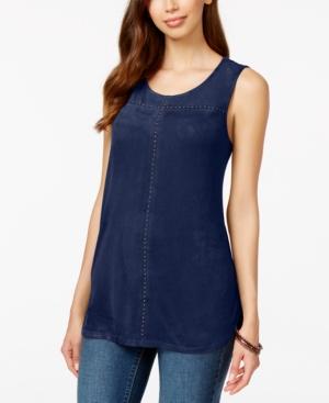 Style & Co. Faux Suede Tank Top, Only At Macy's