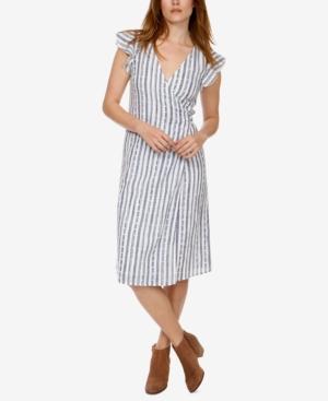 Lucky Brand Cotton Striped Wrap Dress