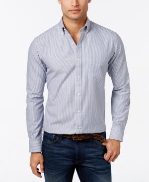 Club Room Men's Big And Tall Stripe Long-sleeve Shirt