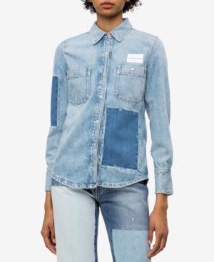 Calvin Klein Jeans Cotton Patched Denim Shirt