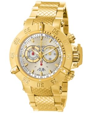 Invicta Men's Chronograph Subaqua Gold-tone Stainless Steel Bracelet Watch 50mm 5406