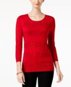 Charter Club Beaded-stripe Sweater, Created For Macy's