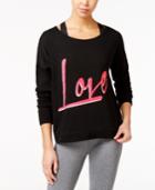 Material Girl Active Juniors' Love Graphic Sweatshirt, Only At Macy's
