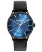 Kenneth Cole New York Men's Black Leather Strap Watch 40mm