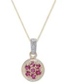 Ruby (3/8 Ct. T.w.) & Diamond Accent Pendant Necklace In 14k Gold