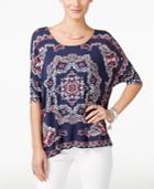 Karen Kane Scoop-neck Printed Top