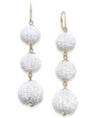 Inc International Concepts Gold-tone Colored Bead Triple Drop Earrings, Created For Macy's