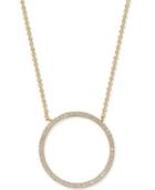 Inc International Concepts Gold-tone Pave Circle Pendant Necklace, Only At Macy's