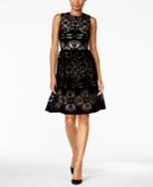 Tommy Hilfiger Velvet Lace Fit & Flare Dress, A Macy's Exclusive Style