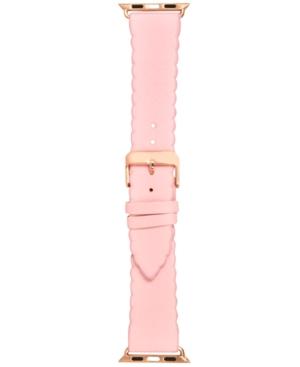 I.n.c. Women's Pink Scalloped Faux Leather Apple Watch Strap, Created For Macy's