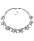 Jenny Packham Silver-tone Crystal Cluster Collar Necklace, 16 + 2 Extender