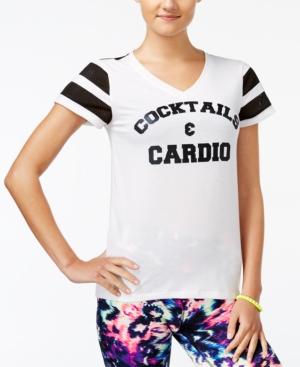 Material Girl Active Juniors' Graphic Mesh-inset T-shirt, Only At Macy's