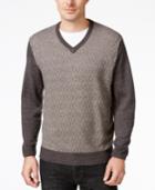 Weatherproof Vintage Men's Colorblocked V-neck Sweater, Only At Macy's