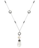 Paul & Pitu Naturally Two-tone Crystal & Cultured Freshwater Pearl Pendant Necklace