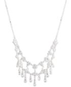 Carolee Silver-tone Cubic Zirconia 16 Collar Necklace