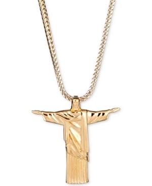 Men's Christ 24 Pendant Necklace In 18k Gold-plated Sterling Silver