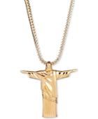 Men's Christ 24 Pendant Necklace In 18k Gold-plated Sterling Silver