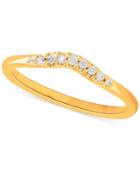 Diamond Contour Band In 14k Gold (1/10 Ct. T.w.)
