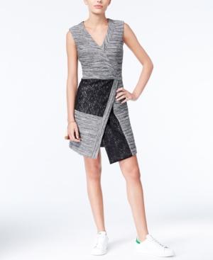 Rachel Rachel Roy Mixed-media Faux-wrap Dress