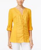 Ny Collection Lace-trim Blouse