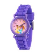 Disney Princess Cinderella, Belle And Rapunzel Girls' Purple Plastic Time Teacher Watch