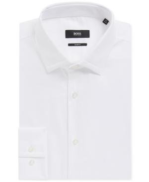 Boss Men's Slim-fit Striped Cotton Dress Shirt