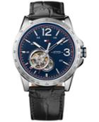Tommy Hilfiger Men's Automatic Casual Sport Black Leather Strap Watch 44mm 1791253