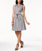 Charter Club Gingham-print Shirtdress Dress, Created For Macy's