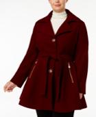 I.n.c. Plus Size Skirted Walker Coat, Created For Macy's