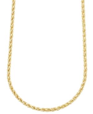 14k Gold Necklace, 30 3mm Square Link Polished Chain