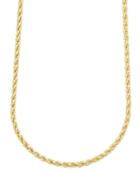 14k Gold Necklace, 30 3mm Square Link Polished Chain