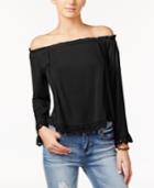 One Hart Juniors' Ruffled Off-the-shoulder Top, Only At Macy's
