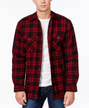 Club Room Plaid Button-front Shirt Jacket, Only At Macy's