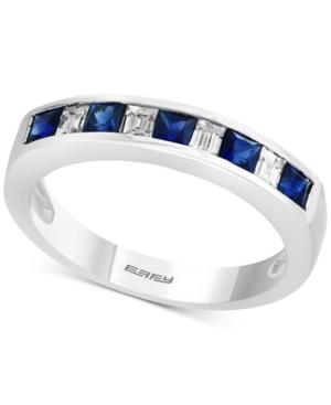 Gemstone Bridal By Effy Sapphire (5/8 Ct. T.w.) & Diamond (1/4 Ct. T.w.) Band In 18k White Gold