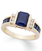 Effy Sapphire (2-1/4 Ct. T.w.) And Diamond (1/6 Ct. T.w.) Ring In 14k Gold(also Available In Emerald)