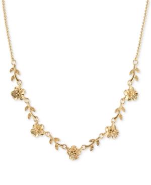 2028 Gold-tone Petite Floral Collar Necklace