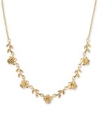 2028 Gold-tone Petite Floral Collar Necklace