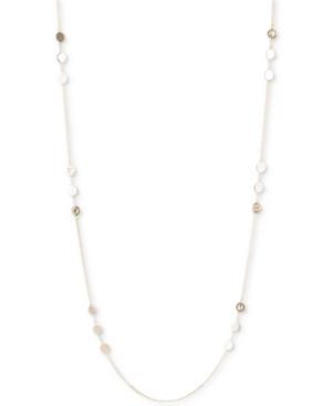 Dkny Disc & Logo Long Statement Necklace, Created For Macy's