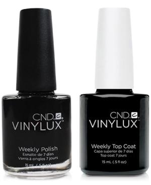 Creative Nail Design Vinylux Black Pool Nail Polish & Top Coat (two Items), 0.5-oz, From Purebeauty Salon & Spa