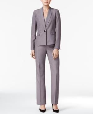 Le Suit Micro-stripe Single-button Pantsuit