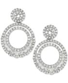 Diamond Double Circle Drop Earrings (1-1/8 Ct. T.w.) In 14k White Gold