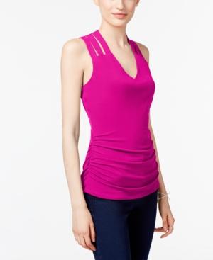 Inc International Concepts Petite Lattice-back Top, Created For Macy's