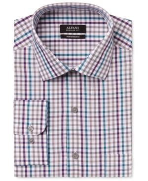 Alfani Men's Performance Multi-color Gingham Dress Shirt, Only At Macy's
