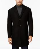 Calvin Klein X Marble Black And Blue Melange Extra Slim-fit Overcoat