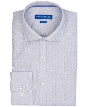 Vince Camuto Men's Slim-fit Comfort Stretch Patterned Dress Shirt
