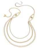 Thalia Sodi Gold-tone Geo Pave Multi-strand Necklace, Only At Macy's